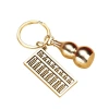 Wholesale of brass open-lid hollow copper gourd keychains, brass abacus keychains, small pendants Item Picture